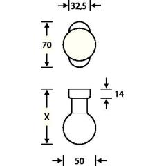 FSB Profiltürknopf 07 0802 Material VA 6204 4-KT.8 mm fest/drehbar