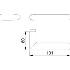 Hoppe Türdrückerlochteil Stockholm E1140Z VA ma 4-KT.8mm DIN L/R Hoppe