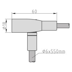 Seilschloss mit Schlüssel | Länge 55 cm - Durchmesser 6  mm - schwarz